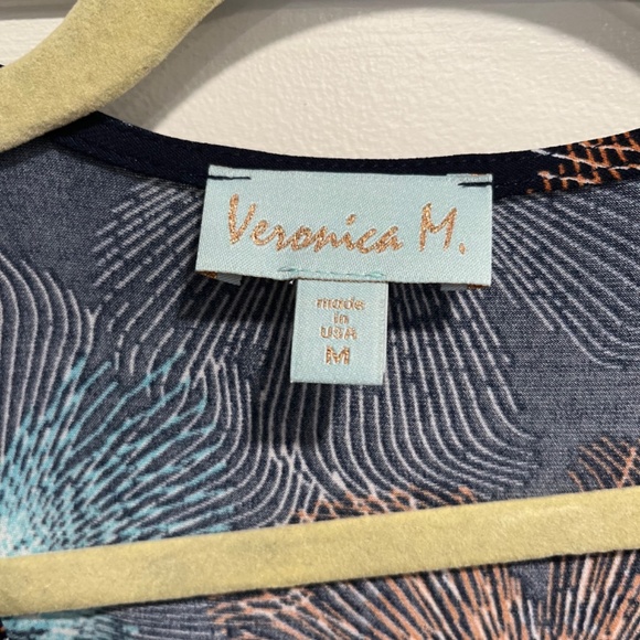 Veronica M navy floral wrap dress - Picture 3 of 5